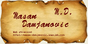 Mašan Damjanović vizit kartica